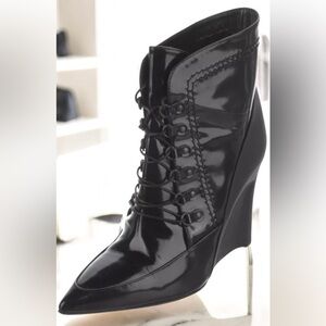 Derek Lam Maxine Black Rubber Lace Up Wedge Womens Shoes Size 6 WORN ONCE$875